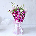 Romantic Pink Orchid Bouquet