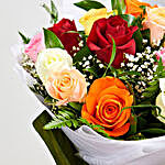 Lovely Mixed Colored Rose Bunch