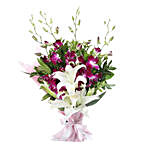 Delightful Orchids And Lilies Bouquet