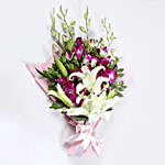 Delightful Orchids And Lilies Bouquet