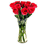 Delightful Red Rose Vase Arrangement