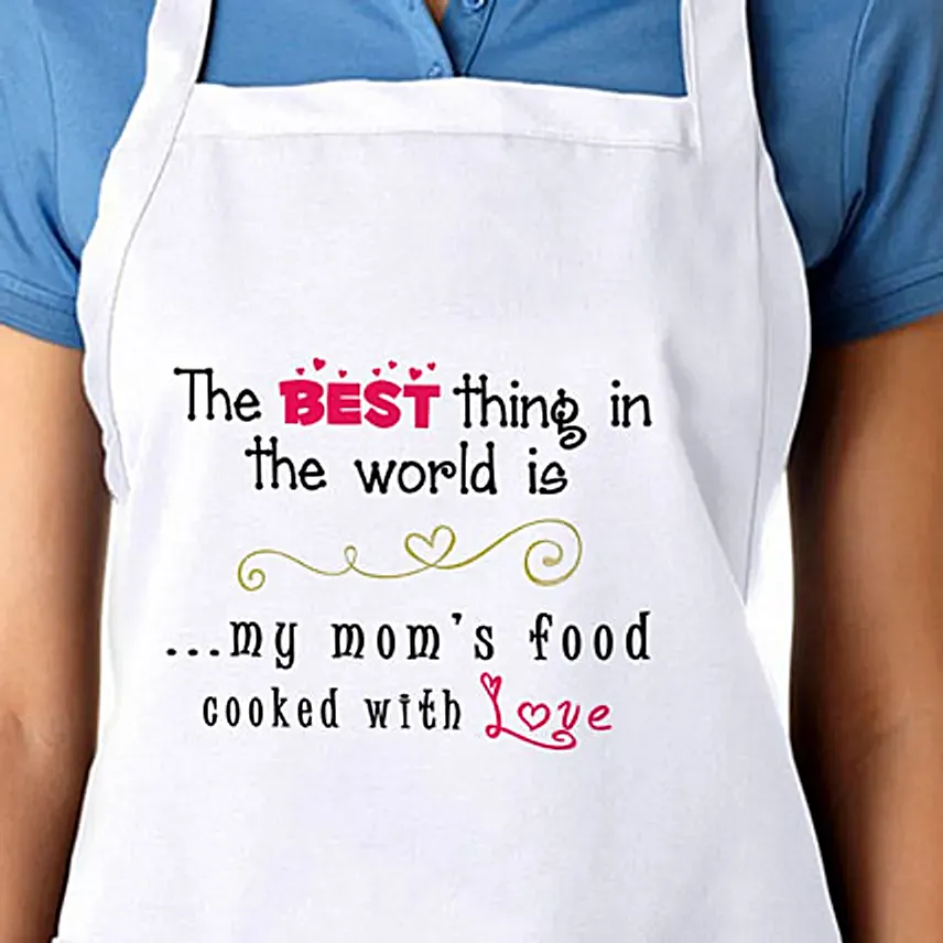 Apron For My Moms Food With Love