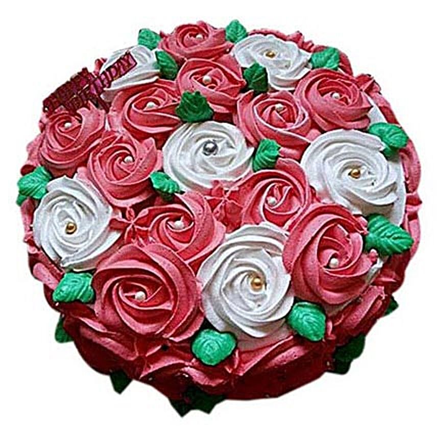 Half kg Swirl Roses Cake by FNP