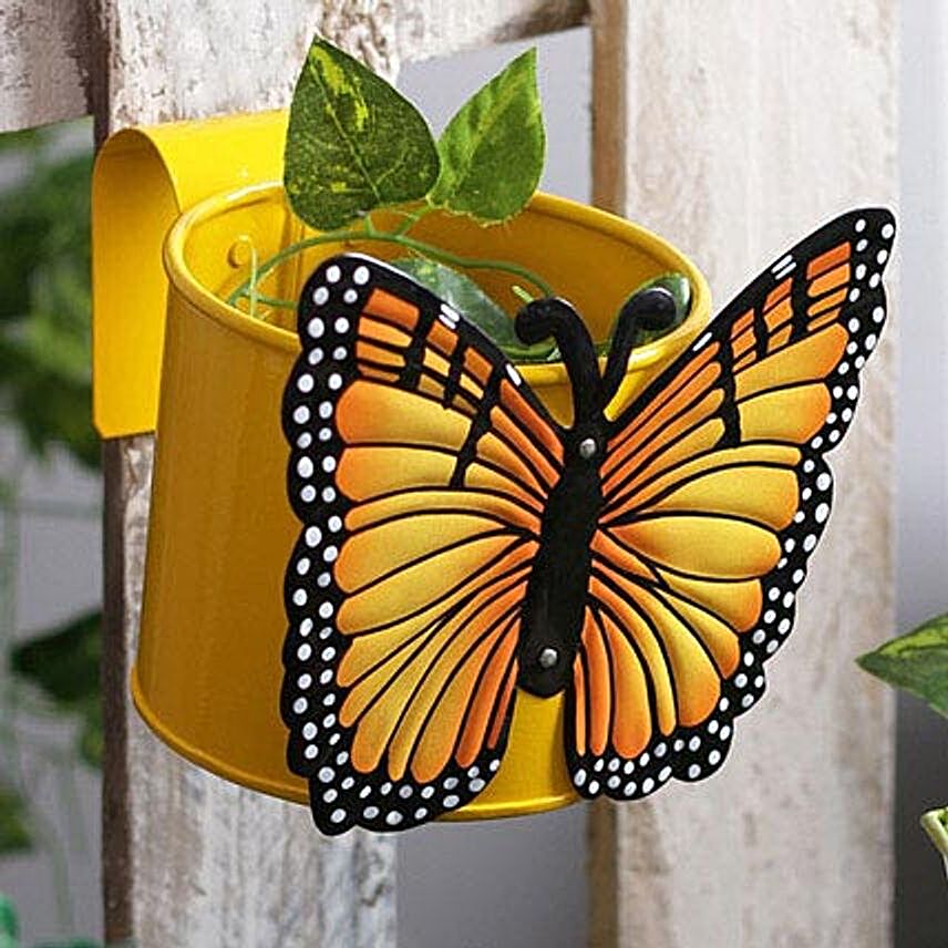 Yellow Butterfly Planter