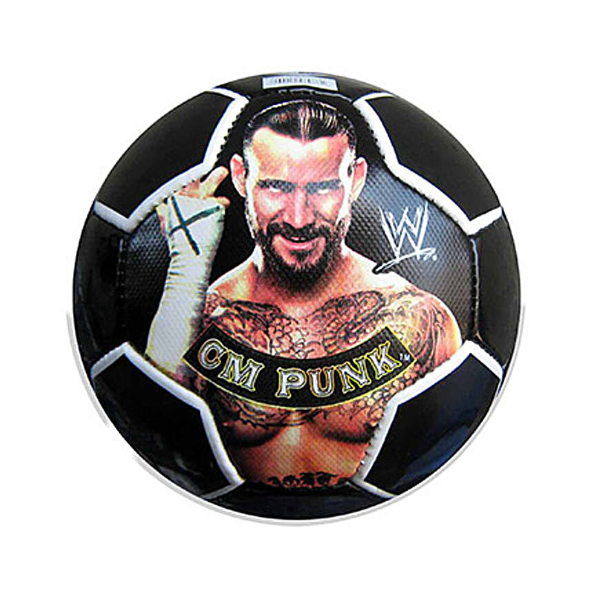 C M Punk Soccer Ball with Cool Dude Smiley
