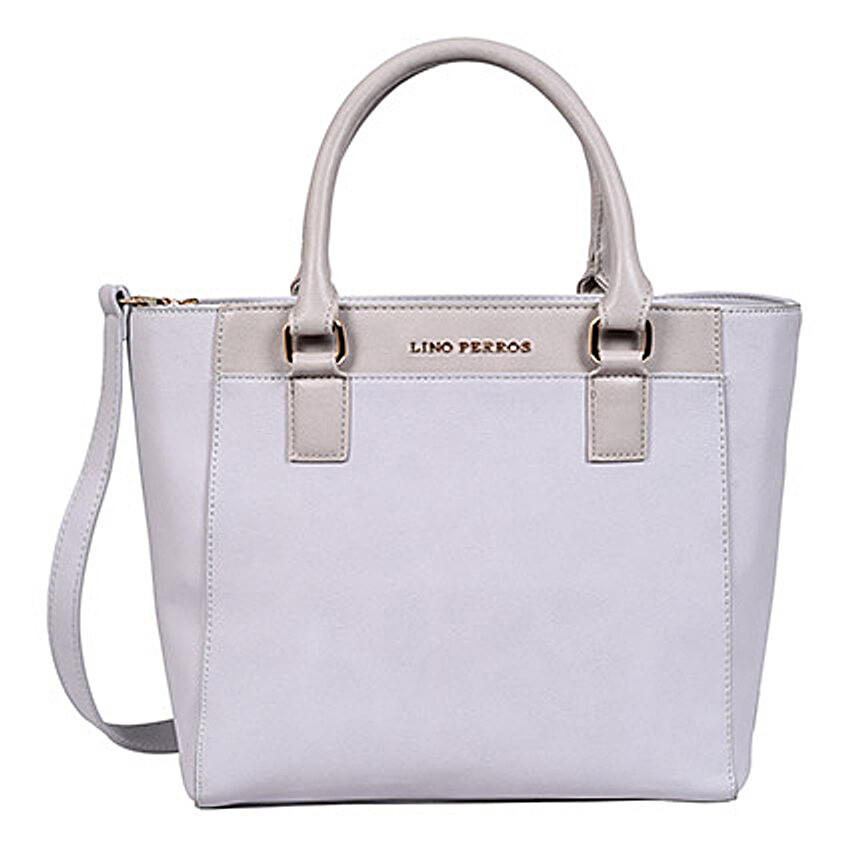 Lino Perros Stylish Grey Tote Handbag