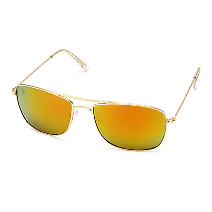MTV Unisex Yellow Rectangular Sunglasses