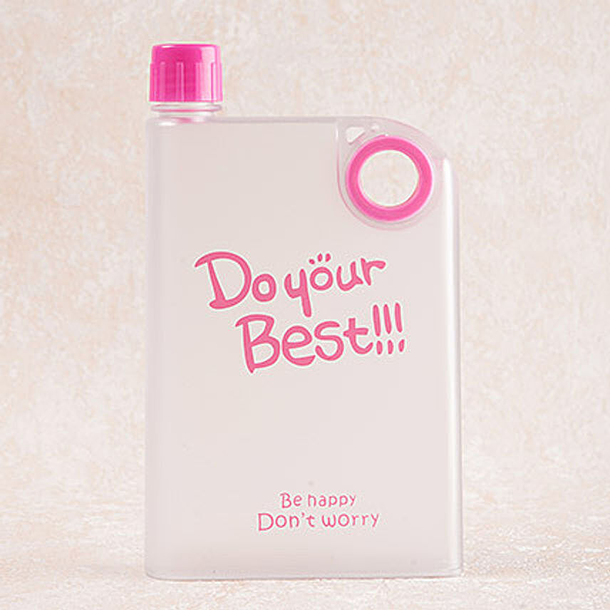 Do Your Best Water Bottle Pink