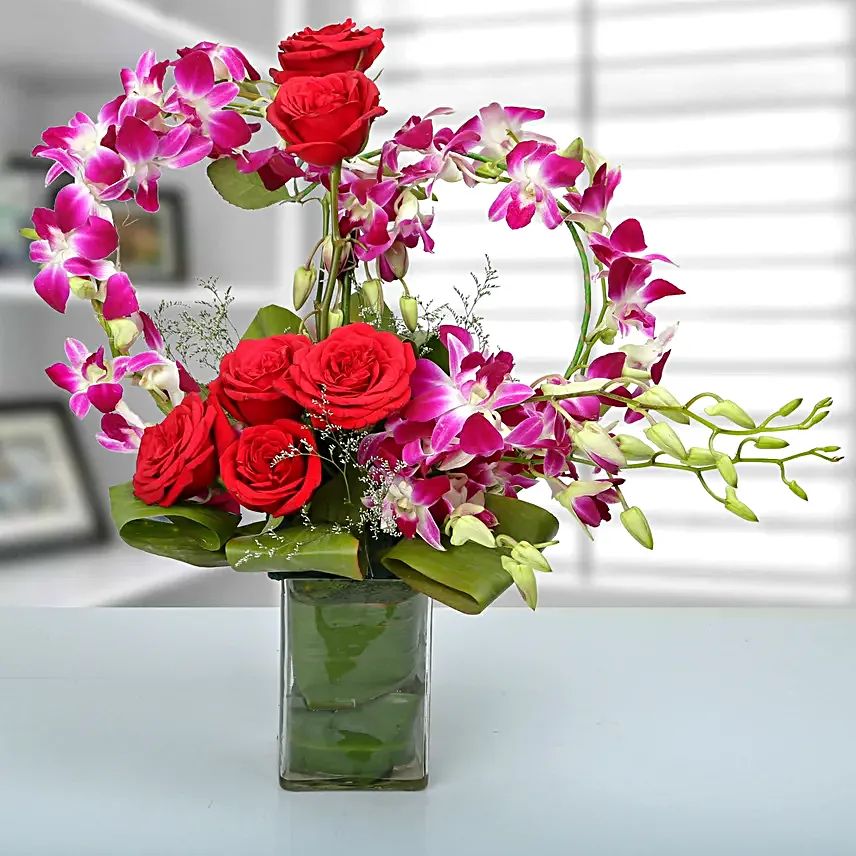 Rose and Orchid Arrangement