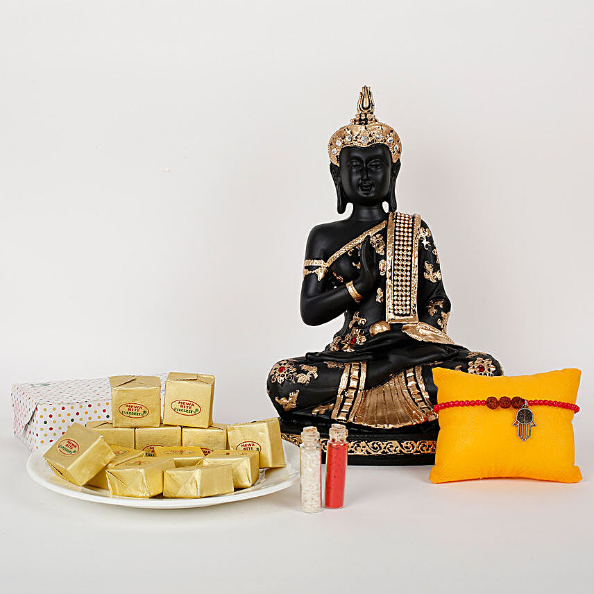 Buddha And Sweets For Rakhi