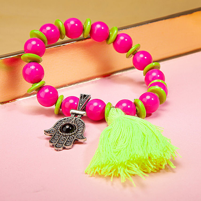 Exquisite Pink Bracelet Rakhi