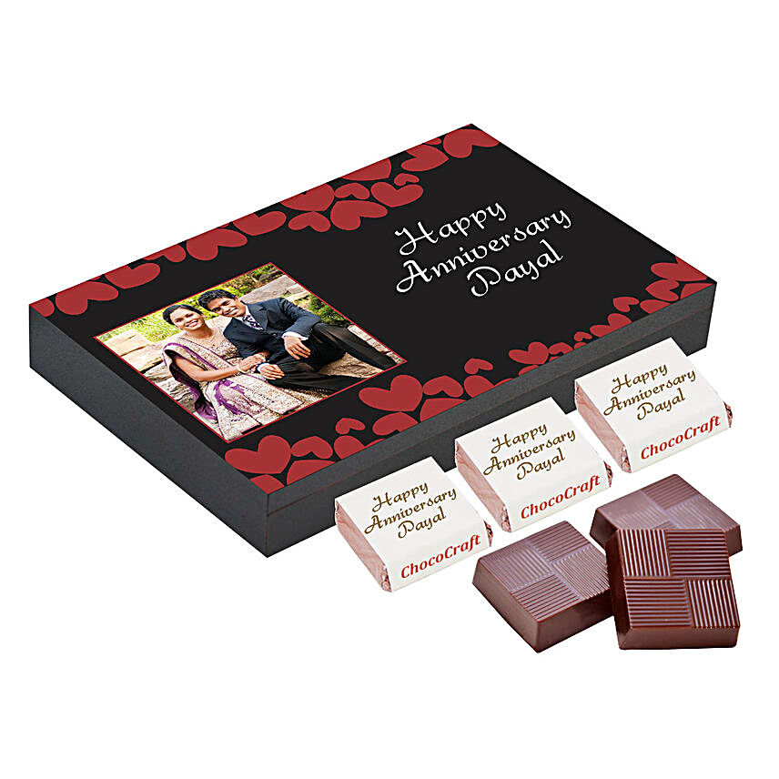 Personalised Anniversary Decorated Chocolate Box