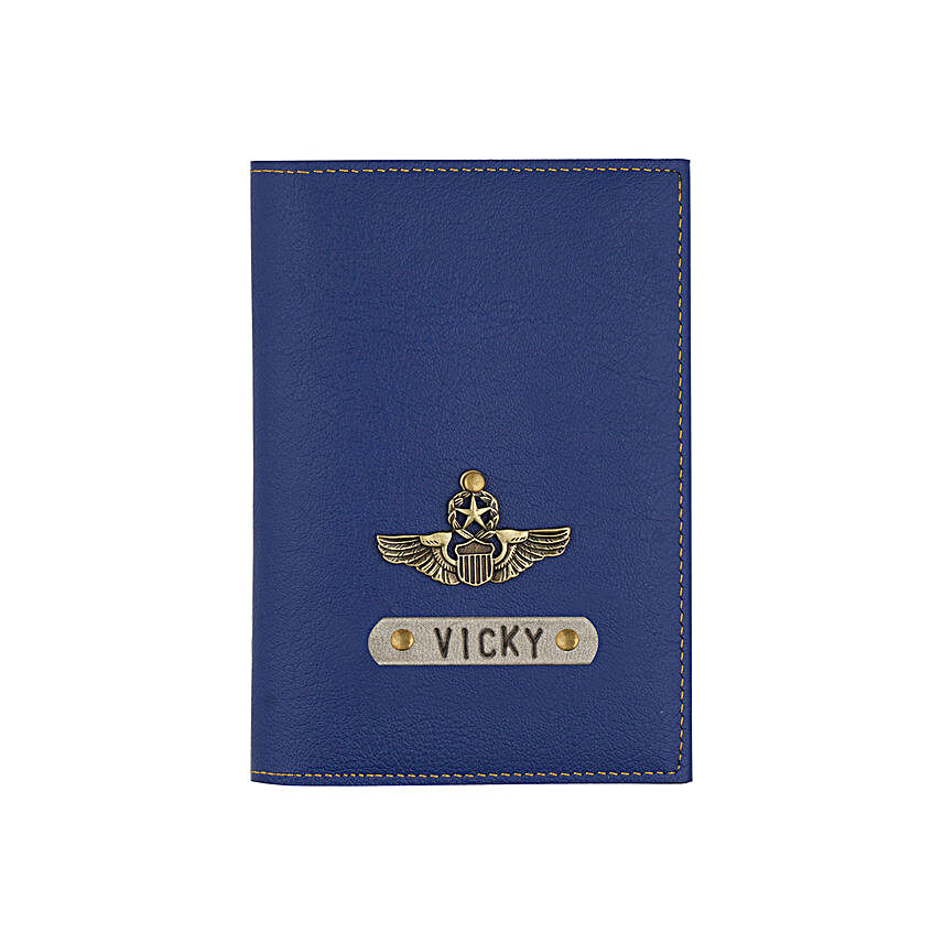 Personalised Passport Cover Navy Blue