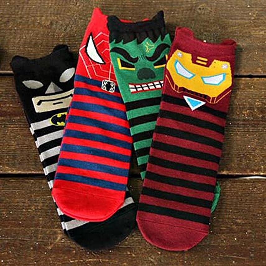 Grumpy Superhero Full Length Socks  5 Pairs