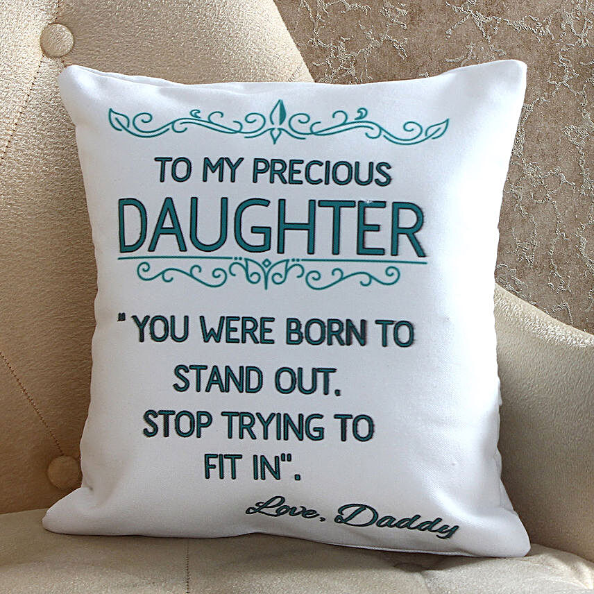 Precious Daughter Printed Cushion