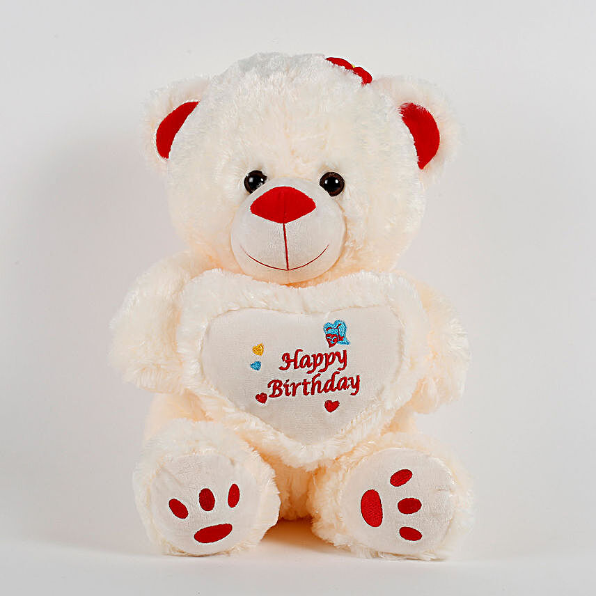 Happy Birthday Teddy Bear Cream