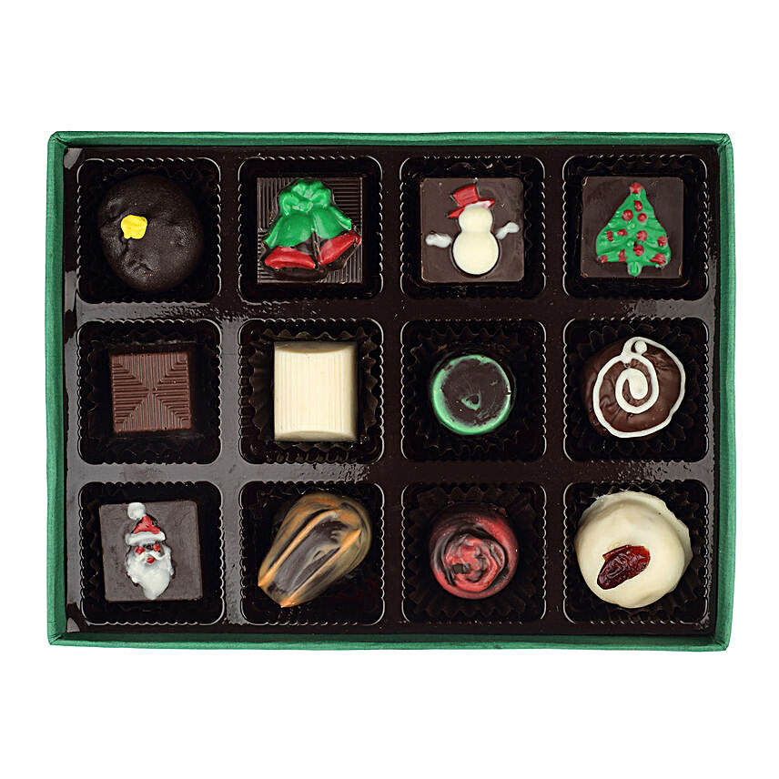 12 Assorted Christmas Truffles and Chocolates Box