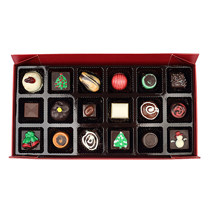 18 Assorted Christmas Truffles and Chocolates Box