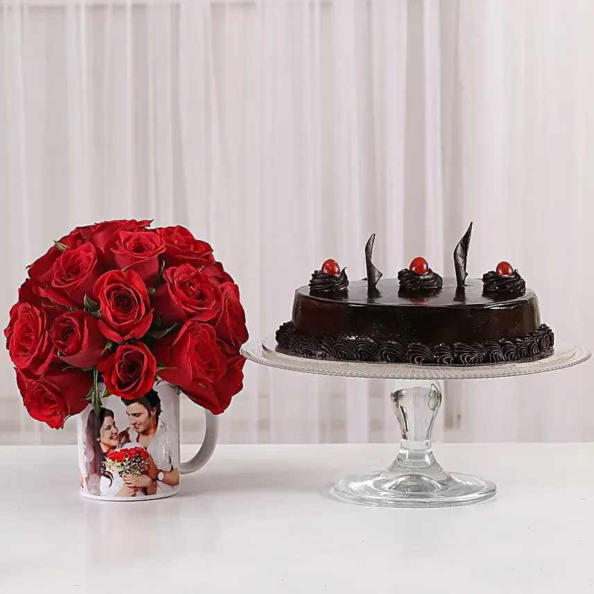 Truffle Cake 20 Red Roses Mug