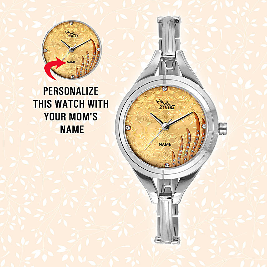 Personalised Dapper Silver & Golden Watch