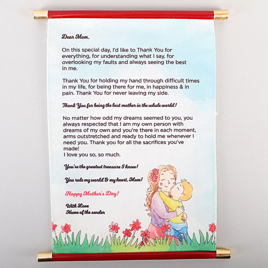 Mothers Day  Message Scroll