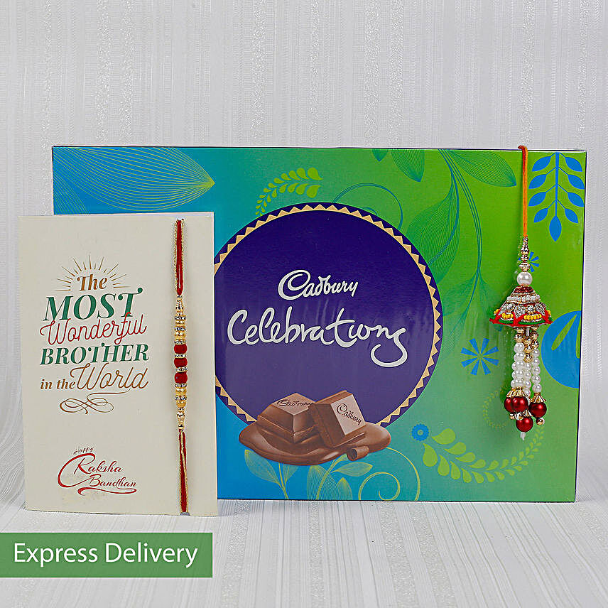 Bhaiya Bhabhi Rakhi And Cadbury Chocolate Combo