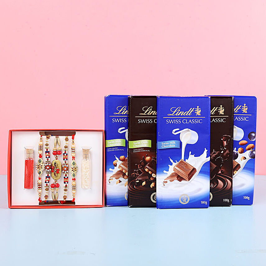 Rakhi & Lindt Chocolates Premium Combo