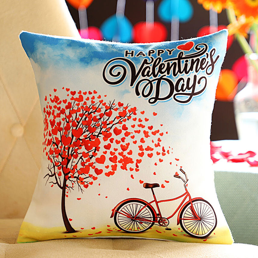 Beautiful Print Valentine's Cushion