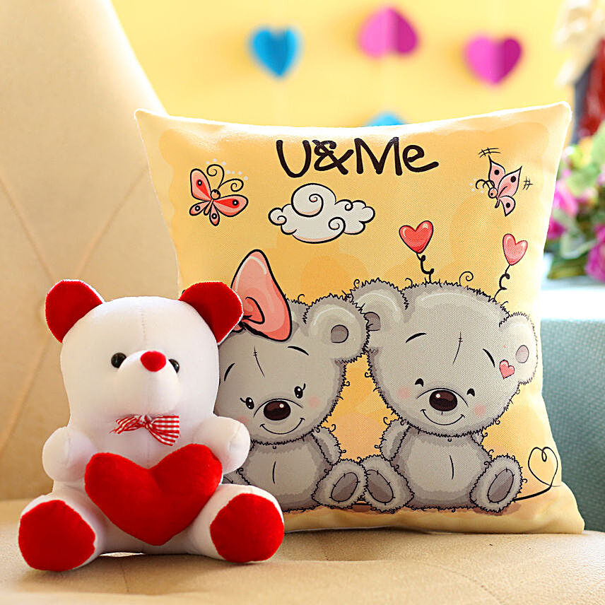 U N Me Cushion & Teddy Bear