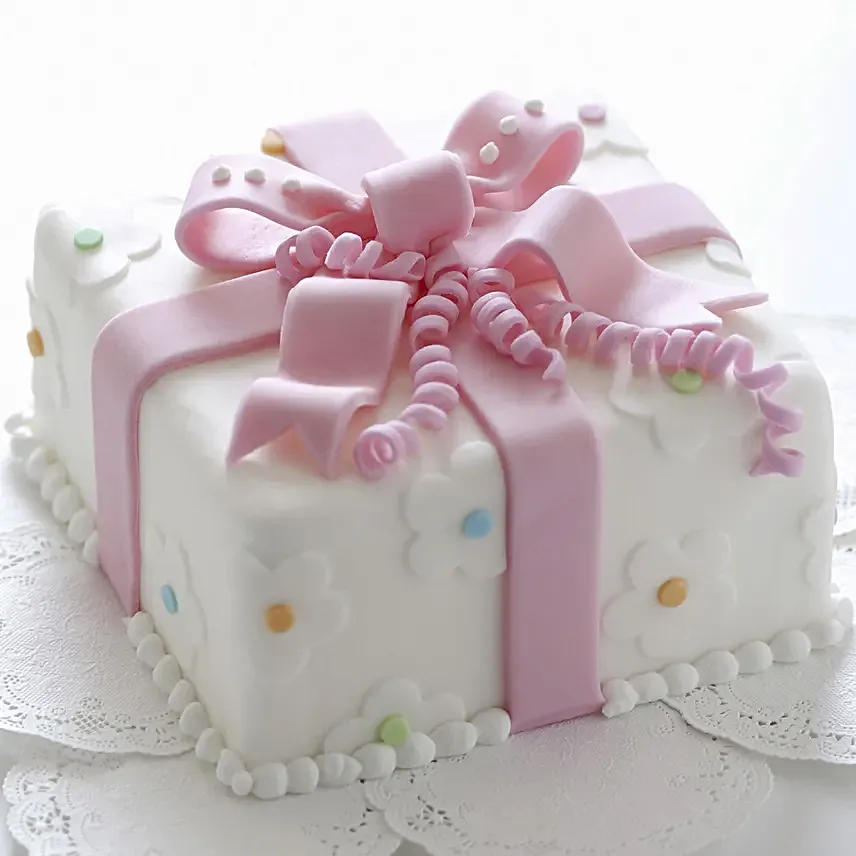 Pink Bow Wrap Truffle Cake 2 Kg