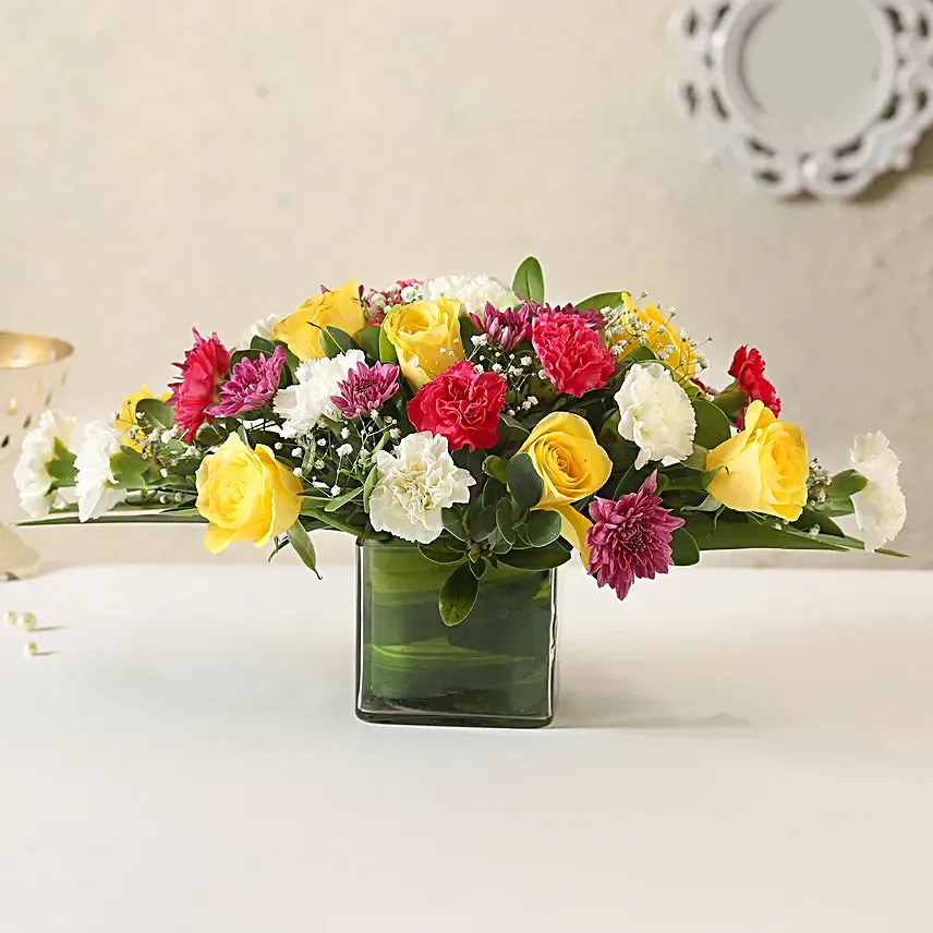 Mixed Flower Vase Arrangement