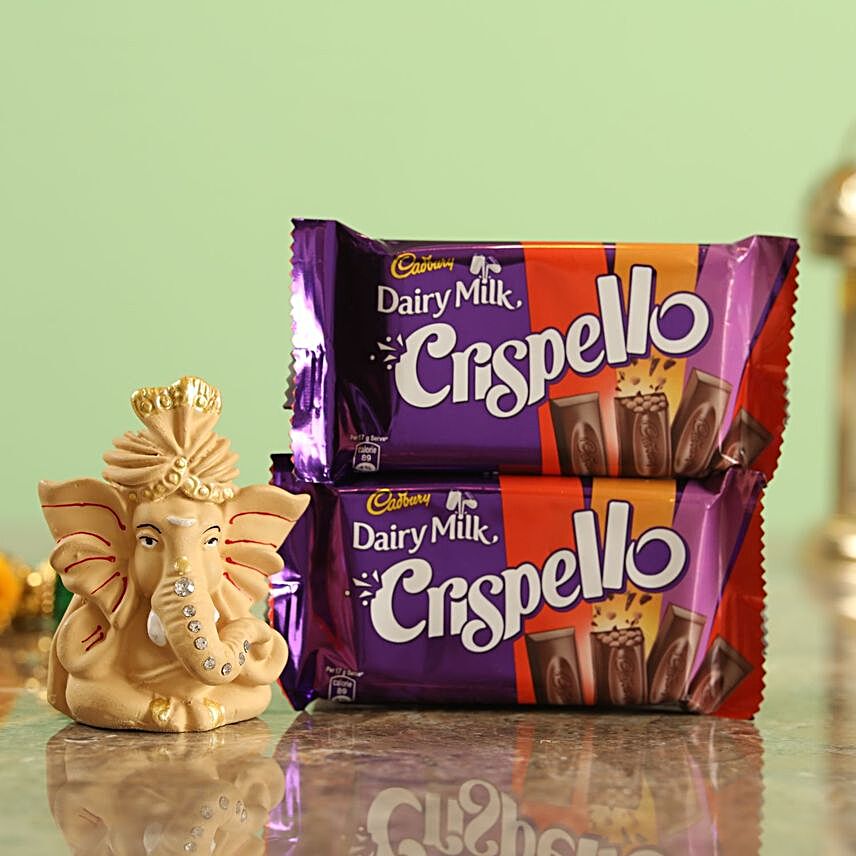 Crispello Chocolate & Beige Ganesha Idol