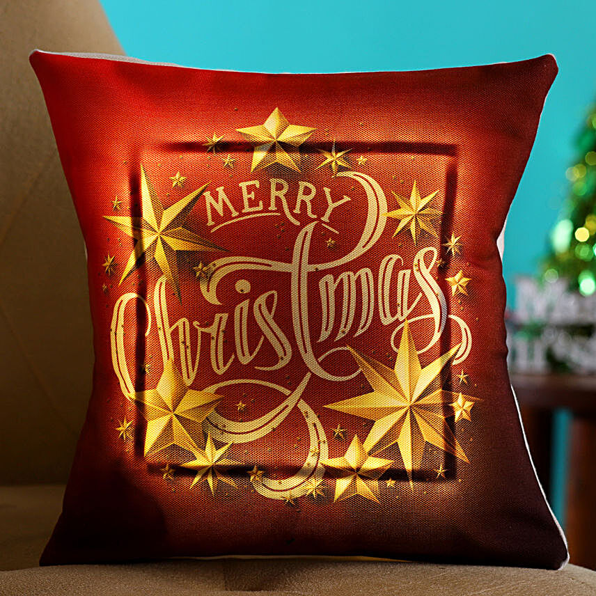 Merry Christmas LED Cushion