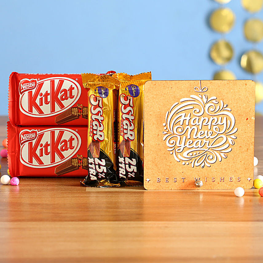 NY Wishes Table Top With Nestle Kitkat & Cadbury Chocolates
