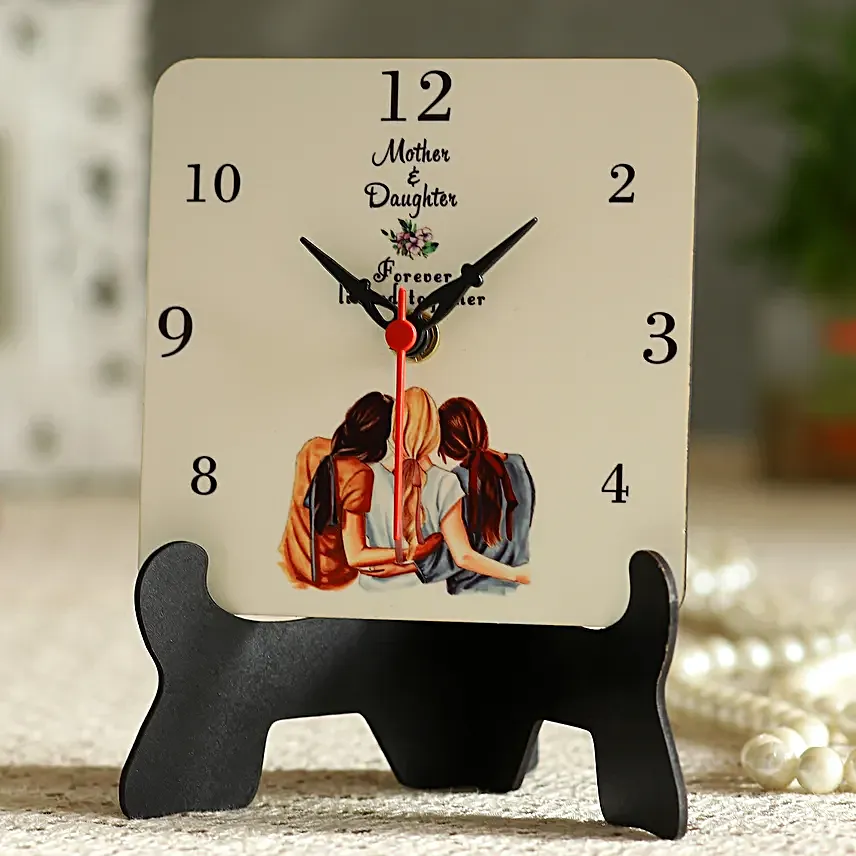Mother & Daughter Forever Together Table Clock