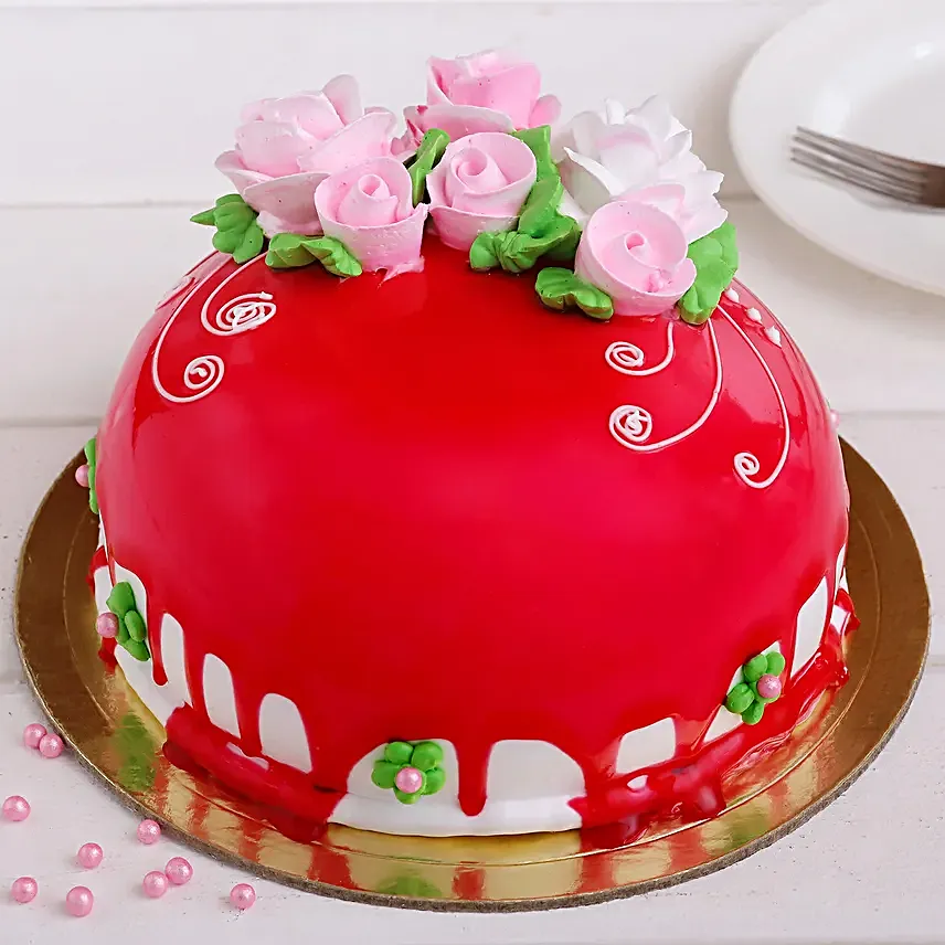 Roses On Top Chocolicious Cake- Eggless 1 Kg