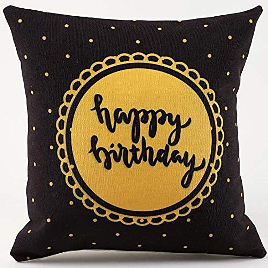 happy birthday printed cushion