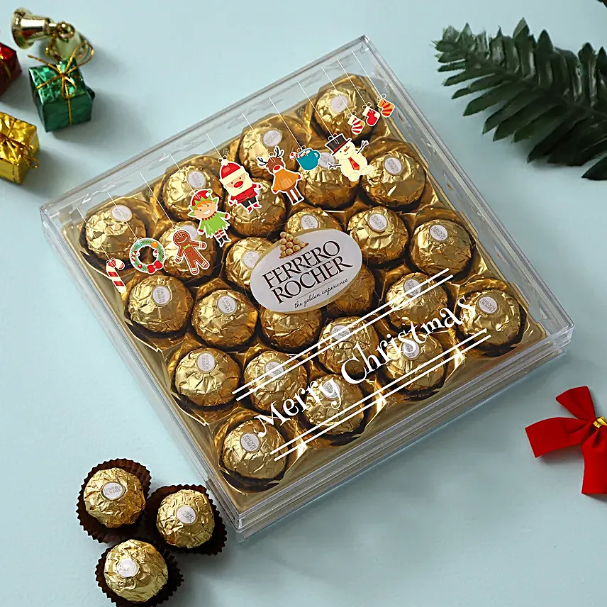 Christmas Greetings Ferrero Rocher Box- 24 Pcs