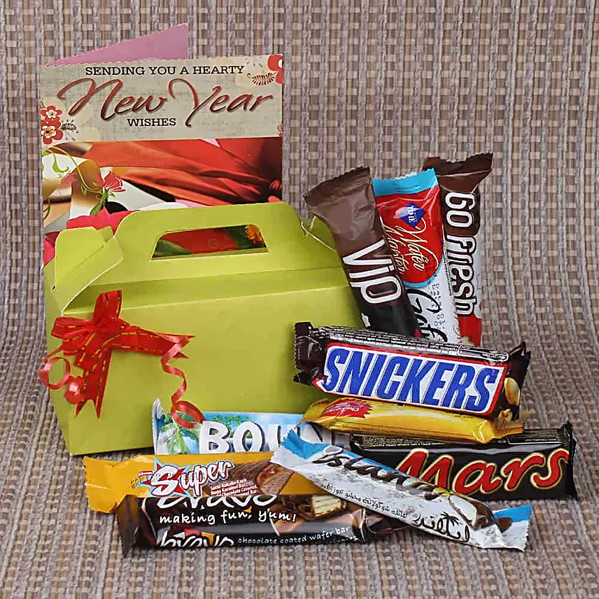 Happy New Year Imported Chocolates Gif Box