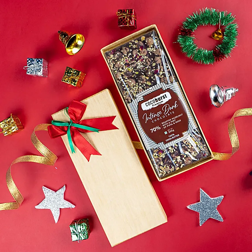 Christmas Wishes Intense Roasted Almonds Dark Chocolate
