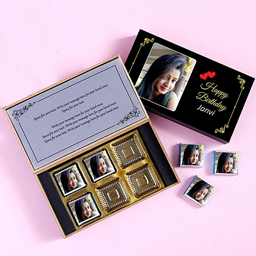 Personalised Chocolates Birthday Gift- 6 Pcs