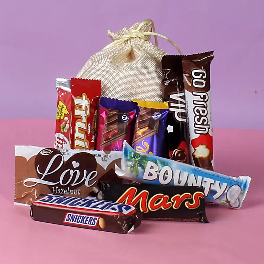 Imported Chocolates Jute Bag