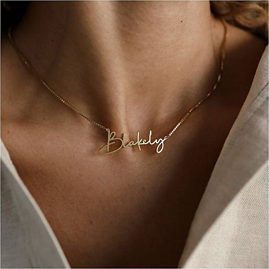 Personalised Name Brass Necklace
