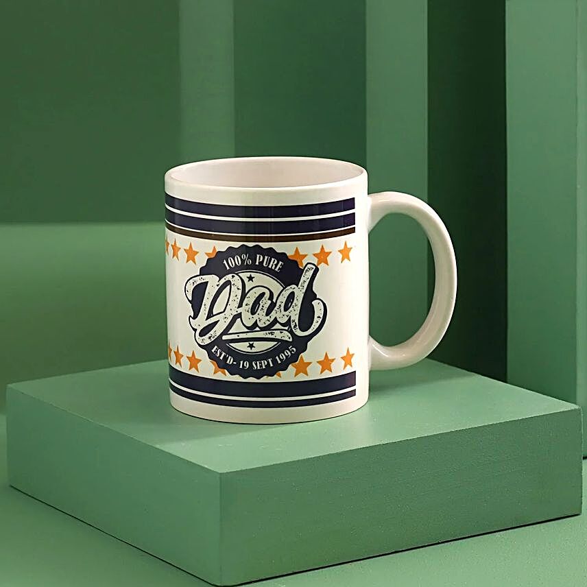 Personalised 100% Pure Dad White Mug- Hand Delivery