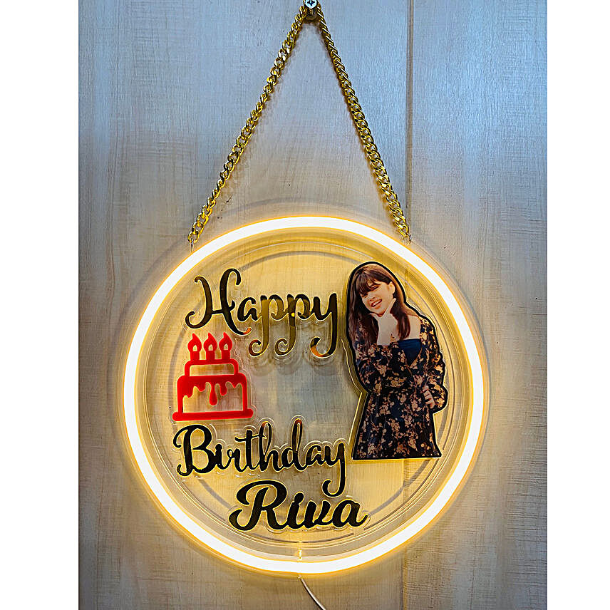 Personalised Happy Birthday LED Wall Hanging