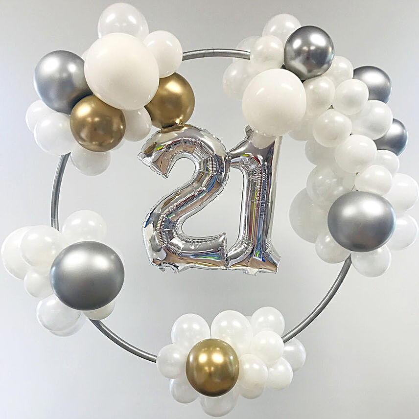 Personalised Cloudy Theme Balloon Ring