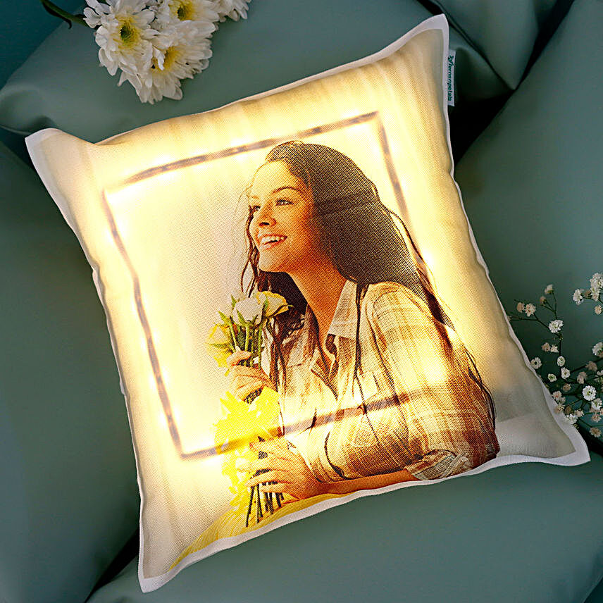 Personalized LED Cushion Yellow
