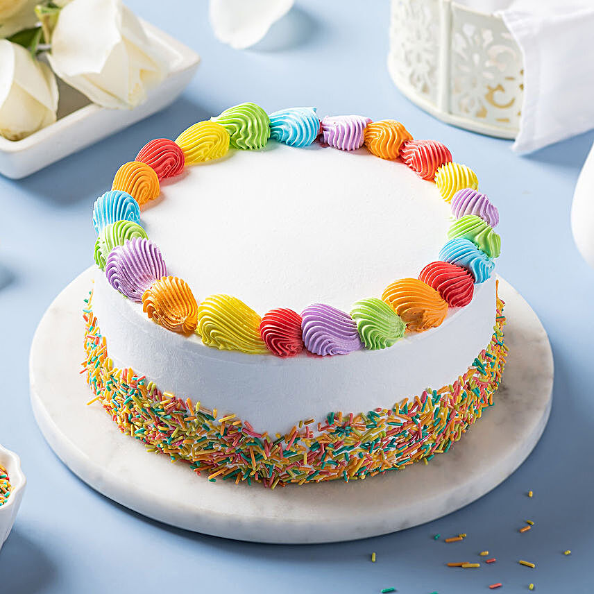 Rainbow Vanilla Cream Cake 2 Kg