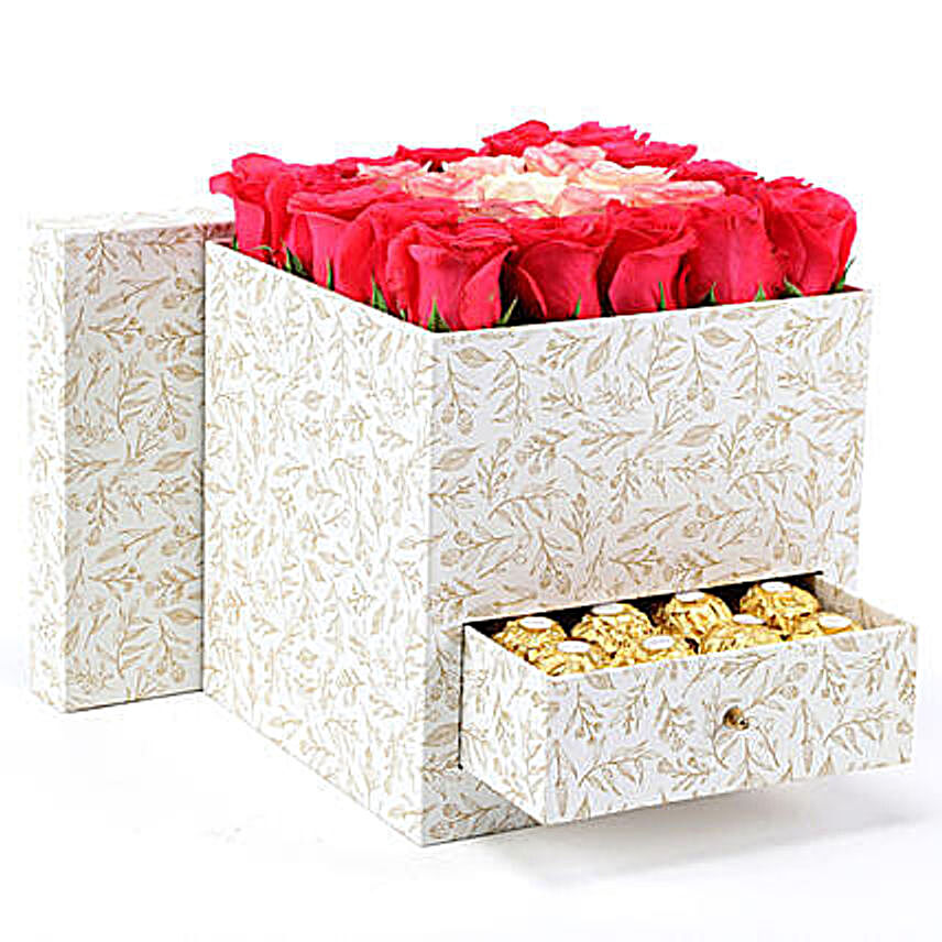 Roses Designer Box & Ferrero Rocher