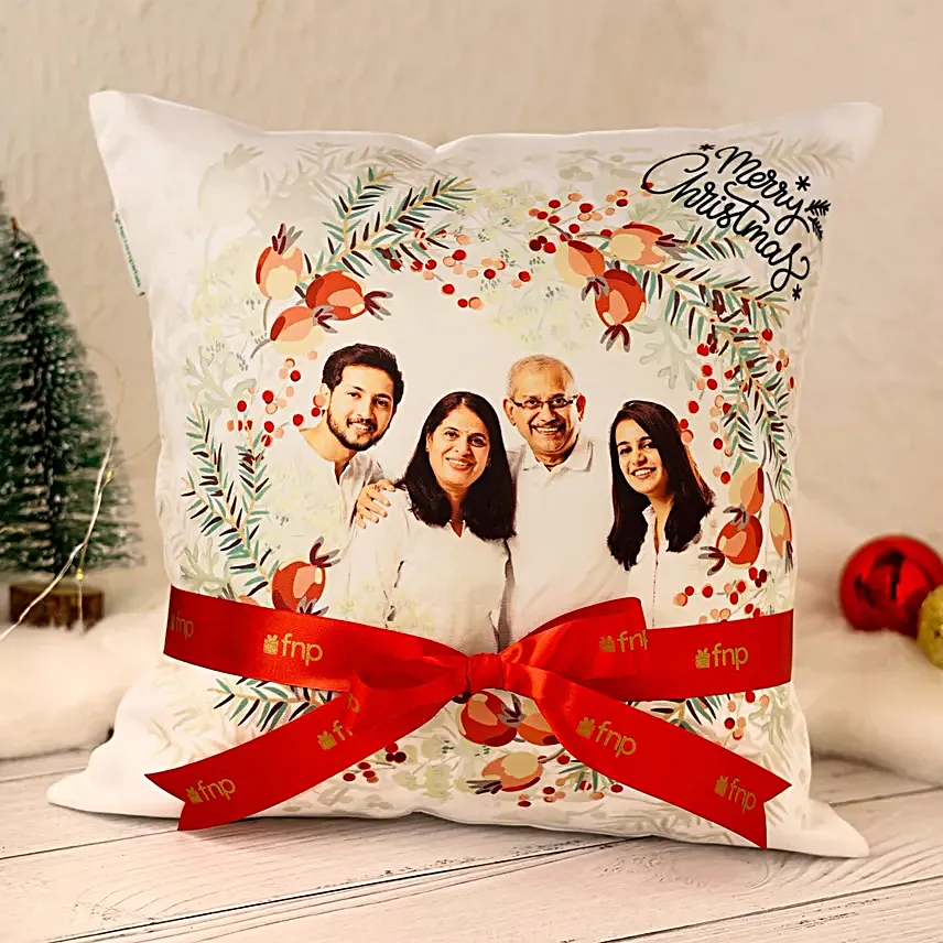 Merry Vibes Personalised Cushion Hand Delivery